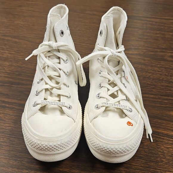 Converse Chuck Taylor All Star Lift Platform Y2K Heart High Top Sneaker size 8 - Picture 3 of 9